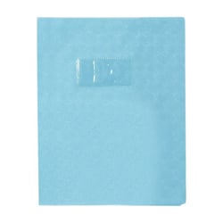 Protège-cahier - 17x22cm - Bleu clair - Polypro - Motif losange - Résistant