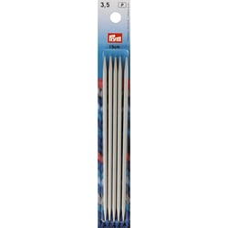 Aiguilles à tricoter double pointe 15cm en aluminium x 5