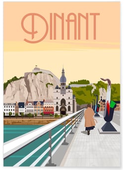 Affiche ville Dinant | A3 : 29,7x42cm
