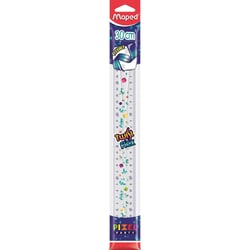 Règle - 30 cm - Triple décimètre - Plate - Incassable - Souple - Maped Twist'N Flex