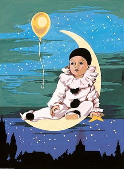 Canevas antique Le ballon 40x50cm