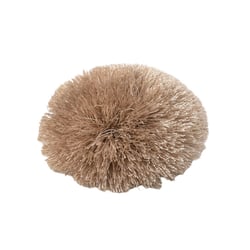 Broche fleur fluffly 7cm beige