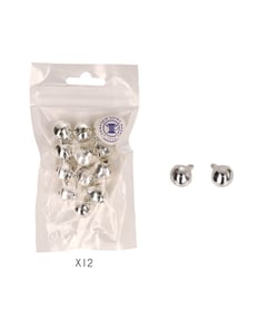 Grelots laiton 14 mm - sachet de 12 - coloris or ou argent argent