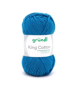 Pelote de Coton à tricoter KING COTTON - Grundl 36 Bleu