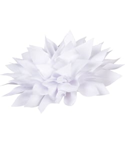 Broche fleur pivoine 14cm blanc