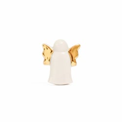 Fève Ange Blanche et Dorée - En Porcelaine