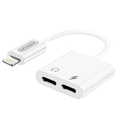 Avizar Adaptateur Audio et Charge iPhone vers Double Lightning Design compact Blanc