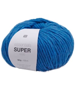 Pelote de laine à tricoter Essentials Super Aran - Rico Design 11 Azur