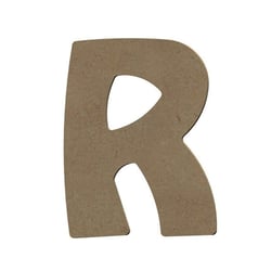 Lettre majuscule R en bois MDF à décorer - 15 cm