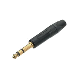 Neutrik Connecteur Fiche Jack Professionnelle 1/4" 3 Pôles en Métal Noir / Or