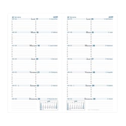 SILMA FR Recharge - 8,8x17 cm - 2 semaines sur 2 pages - 12 mois de janvier à décembre