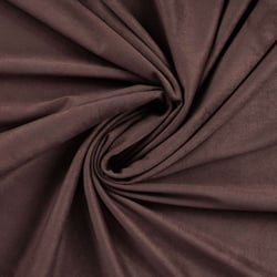 Tissu Suédine extensible Siena aspect daim uni  Marron foncé