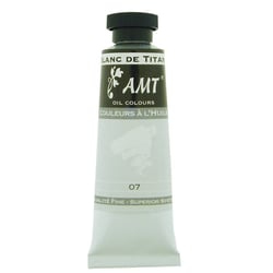 Peinture à l'huile fine en tube blanc de titane 45ml - Amt