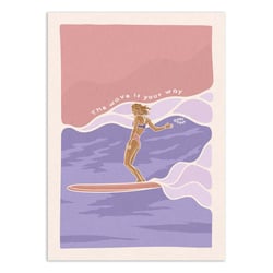 Affiche 30x40 cm - The wave is your way - Art Rider