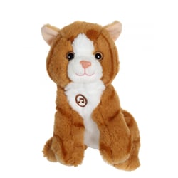 Peluche - Peluche Chat Mimi cats sonore roux - 18 cm