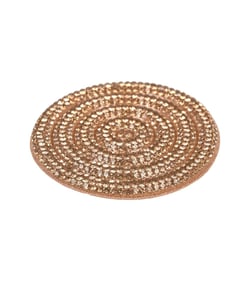 Motif cercles perles thermocollant 60mm or