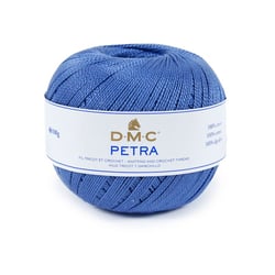 Pelote de laine - 100% coton - Bleu - 5797 - DMC - Petra - Grosseur 5