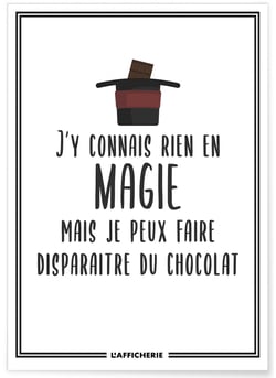 Affiche 'J'y connais rien en magie mais...' | A3 : 29,7x42cm