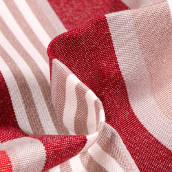 Tissu Toile extérieure grande largeur Dralon Elba sur fond Bordeaux