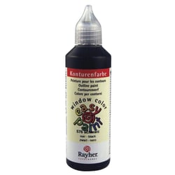Window Color Peinture pour les contours, noir, flacon 80 ml