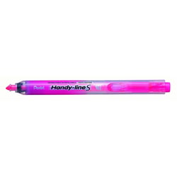 Surligneur rétractable rechargeable - PENTEL - Rose - Handy-Line S - Trait 1,0 x 3,6 mm