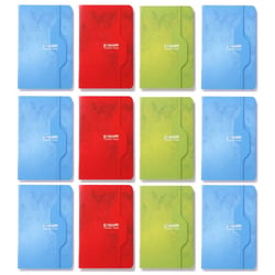 Lot de 12 carnets - 11x17cm - Petits Carreaux - 96 pages - Calligraphe