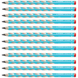 Crayon graphite - STABILO - EASYgraph - HB - Droitier - Corps bleu clair - Lot de 12