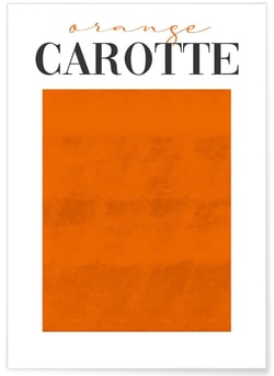 Affiche Orange Carotte | A3 : 29,7x42cm