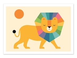 Affiche 50 x 70 cm -  Lion shine - Andy Westface
