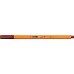 Lot de 10 stylos-feutres pointe fine 0,4 mm - STABILO - Point 88 - Sanguine