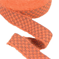 Galon laineux orange saumon 25mm au mètre