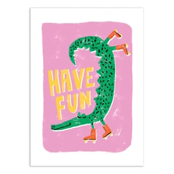 Affiche 30x40 cm - Krokodil have fun - Maja Tomljanovic