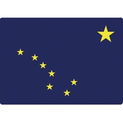 Tapis de souris drapeau Alaska 27 x 19 cm