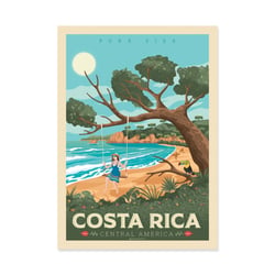 Affiche 30x40 cm - Costa Rica - Olahoop Travel Posters