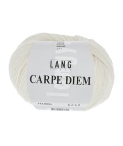 Pelote de Laine et Alpaga à tricoter CARPE DIEM - Lang Yarns 0094 Ecru