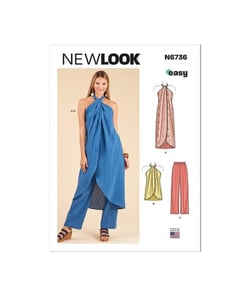 Patron New Look 6736 - Hauts en 2 longueurs et pantalon du 34 au 46 (FR) taille n°FR 34-46