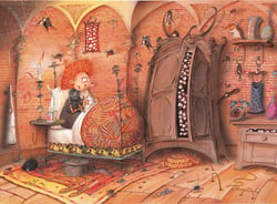 Puzzle 2000 pièces - François Ruyer - Sorcière au Lit - Grafika