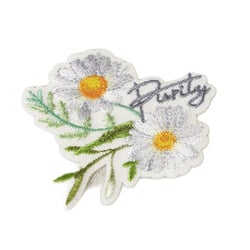 Ecusson thermocollant fleurs purity 5cm x 6cm