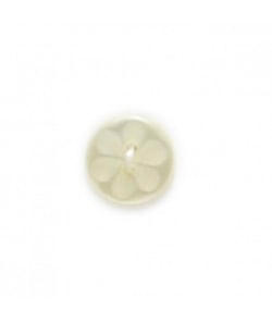 Carte de 7 boutons Fleur écru 11mm - Distrifil Ecru