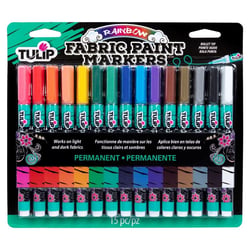 Feutres textiles opaques pointe ronde - Tulip - Multicolore - Rainbow - 15 pièces