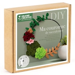 KYT Ma couronne succulentes feutrine - Graine Creative - Beige