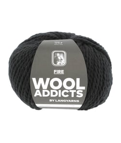 Pelote de laine FIRE - 100GR - Wool Addicts 0004 Noir