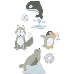 Gabarit de découpe pour machine Sizzix Thinlits - Animaux Arctiques - Pour loisirs créatifs
