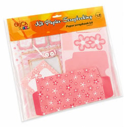 Papier pour scrapbooking - 30,5x30,5cm - 4 feuilles + carte + enveloppe + embellissements - Naissance