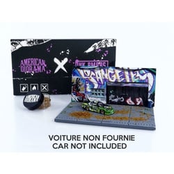 Accessoire diorama miniature 1/64 L.A. Graffiti gris - AMERICAN DIORAMA