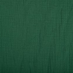 Tissu Double gaze de coton uni Vert pin