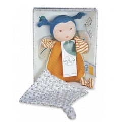 Doudou Cie POLLEN L'ABEILLE BIO Pantin attache sucette - Doudou et Compagnie