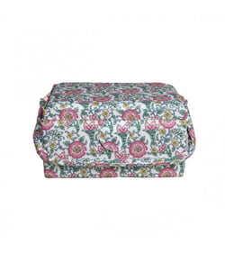 Boîte couture 24,5x18x13cm fleur rose