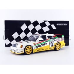 Voiture Miniature de Collection - MINICHAMPS - MERCEDES-BENZ 190E 2.5-16 EVO 2 - 1/18 - Blanc/Jaune - DTM 1992