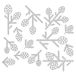 Matrices de découpe embossing - Pommes de pin - 13 dies Thinlits - Tim Holtz - Sizzix